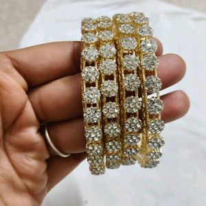 Sparkling Gold-Tone Bangle Set