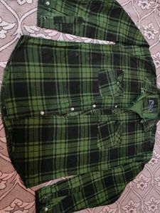 Green Plaid Flannel Shirt