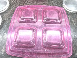 snacks/Dryfruits tray with four lid bowls