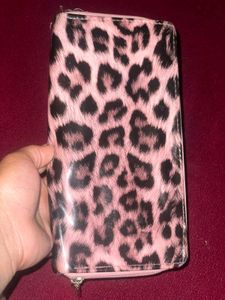 Leopard Print Zip Around Wallet