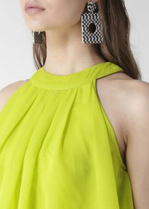 Lime Green Halter Neck Dress