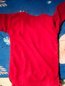 Red Embroidered Work Size S