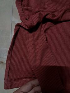 Turtleneck Ribbed Bodycon Dress