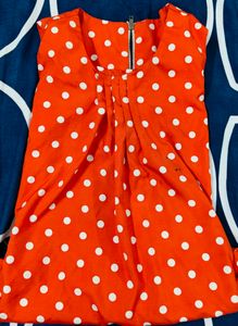 Red Polkadot Top