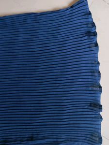 Blue Pleated Maxi Dress