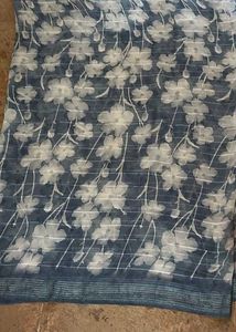 Grey Floral saree