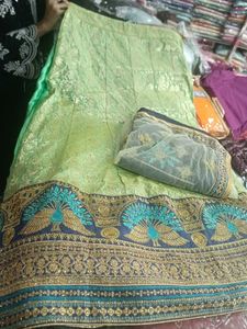 Green Embroidered Lehenga Choli