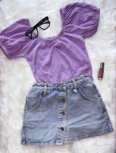 CUTE LAVENDER TOP