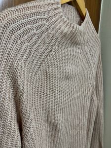 H&amp;M Shiny Peach Cable Knit Sweater