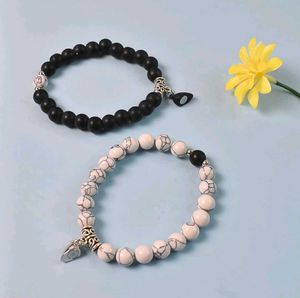 Couple's Magnetic Beaded Bracelets