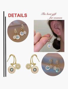Evil Eye Gold Hoop Earrings