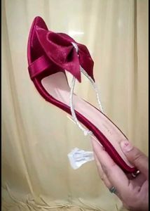 COMBO OF 2 BRAND NEW DESIGNER BOW HEELS &amp; FLATS