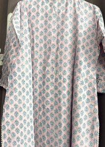 Pink Floral Print Kurti
