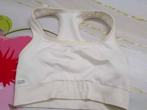 (200)White Sports Bra