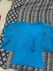 Blue Crochet Top