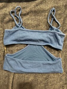 H&amp;M Divided Blue Cutout Top