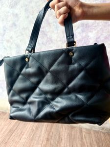 Accessorize London Faux Leather Quilted Handbag