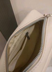 Stylish White Crossbody Sling Bag with Mini Utilit