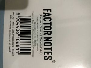 Factor Notes Sticker Book