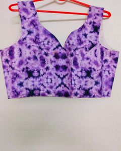 Purple Tie-Dye Blouse