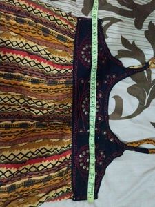 Woman Multi Colour Jaipuri Print Thread Work
