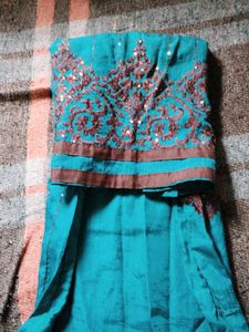Teal Embellished Kurta
