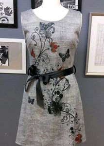 Charcoal Black/Grey Colour Dress