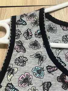 Butterfly Printed Night Dress