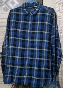Flying Machine Blue Plaid Shirt