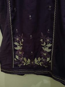 Embroidered 🌸 Purple kurta Set💜🌟