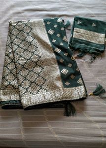 Elegant Green Saree❤️