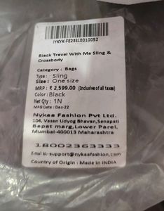 Iykyk Black Travel With Me Sling &amp; Crossbody Bag