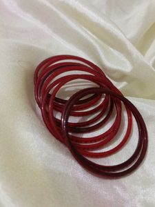 Maroon Bangles For Desi Fits. 10 Pieces