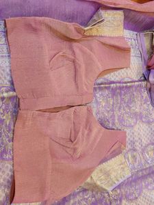 Elegant Embroidered Saree with stiched blouse