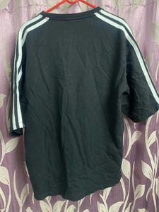 Adidas Black T-Shirt Down Shoulder