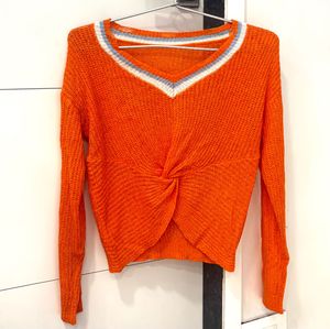 Orange Knit Sweater