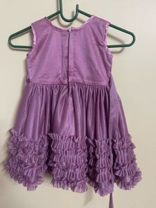 Girls Purple  Fancy Frock Dress For 1-3 Yrs
