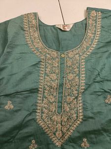 Green Embroidered Kurti (Meritage Brand)