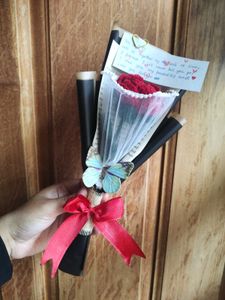 Crochet Single Rose Bouquet 💐🌹