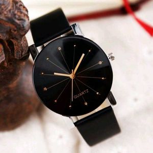 Elegant Black Quartz Watch