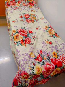 New Yellow Cotton Blend Single Bedsheet 🩵