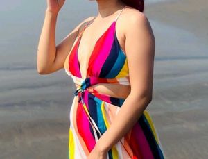 V-Neck Empire Dress