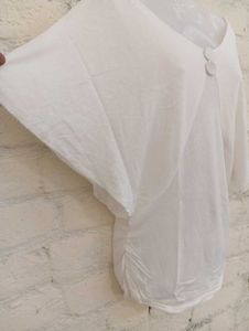White Net Korean Tops