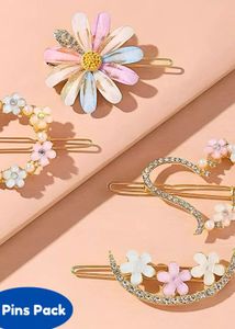 Cute Hair Pin Set - 4 Pack