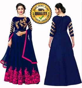 Fancy Embroidered gown semi stitched