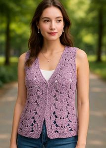 Pinterest Crochet Lavender Vest B