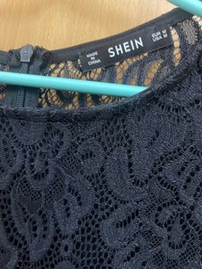 Shein Black Lace Maxi Dress