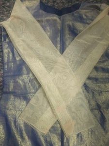 Elegant Blue &amp; Gold Tunic