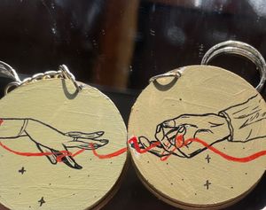 Red String Keychain Set