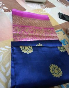 Blue &amp; Pink Lightwaight Silk Saree